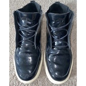 Nike Air‎ Jordan Men’s Grown BLack Sail Patent Leather Retro Size 9 See Desc